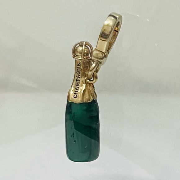 Rare Vintage Juicy Couture Enamel Champagne Bottle Charm - Picture 3 of 5